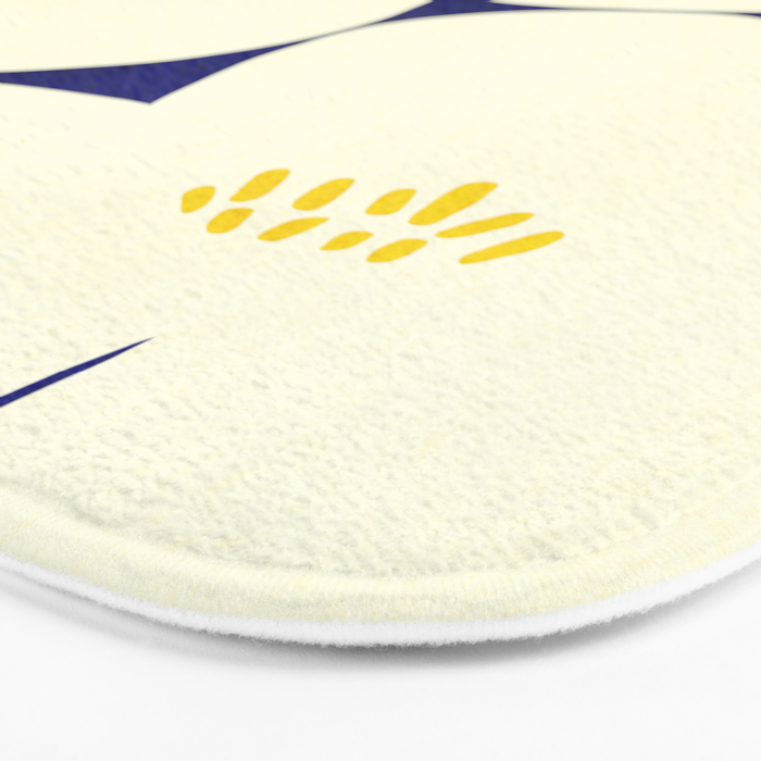 Abstract botanical 52-blue Bath Mat Gallery Image 3