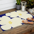 Abstract botanical 52-blue Outdoor Rug Gallery Image 2