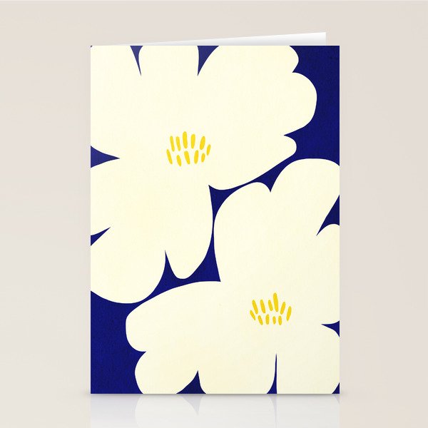 Abstract botanical 52-blue Stationery Card Gallery Image 2