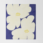 Abstract botanical 52-blue Throw Blanket Gallery Image 2