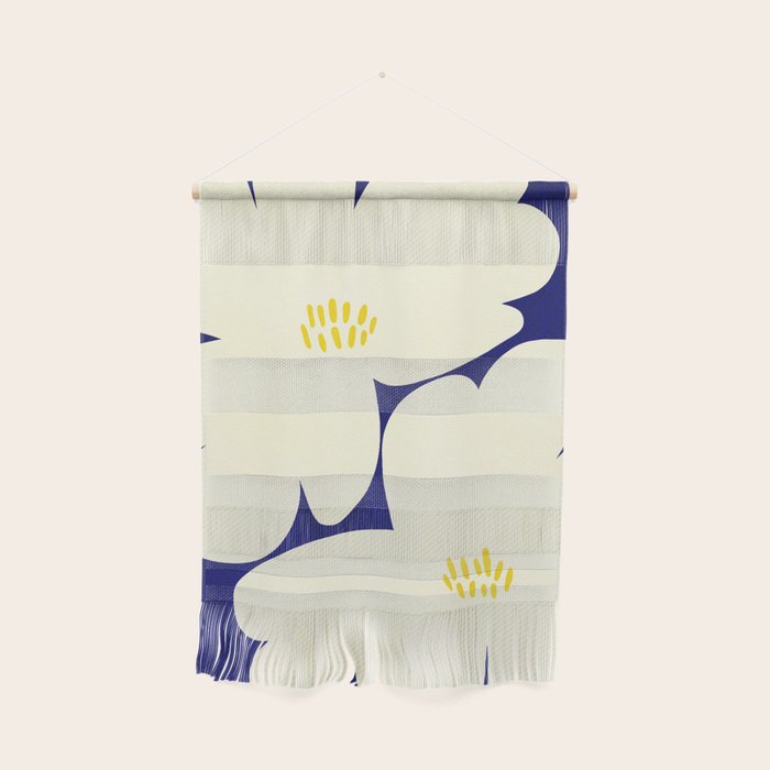 Abstract botanical 52-blue Wall Hanging Gallery Image 1