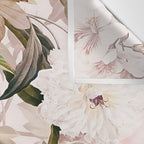 Vintage And Shabby Chic- Pink  Summer Peonies Antique Botanical Flower Garden Wall Tapestry Gallery Image 3
