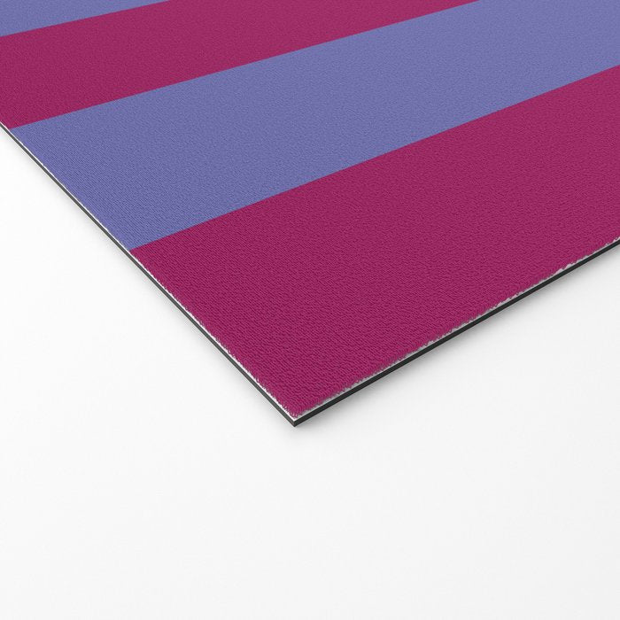Strippy - Dark Orchid and Peri Welcome Mat Gallery Image 2