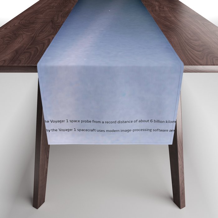 Pale Blue Dot â Voyager 1 (2020 rev.), quote Table Runner Gallery Image 1