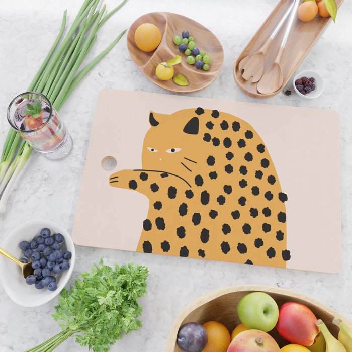 Self grooming cat Cutting Board Gallery Image 2