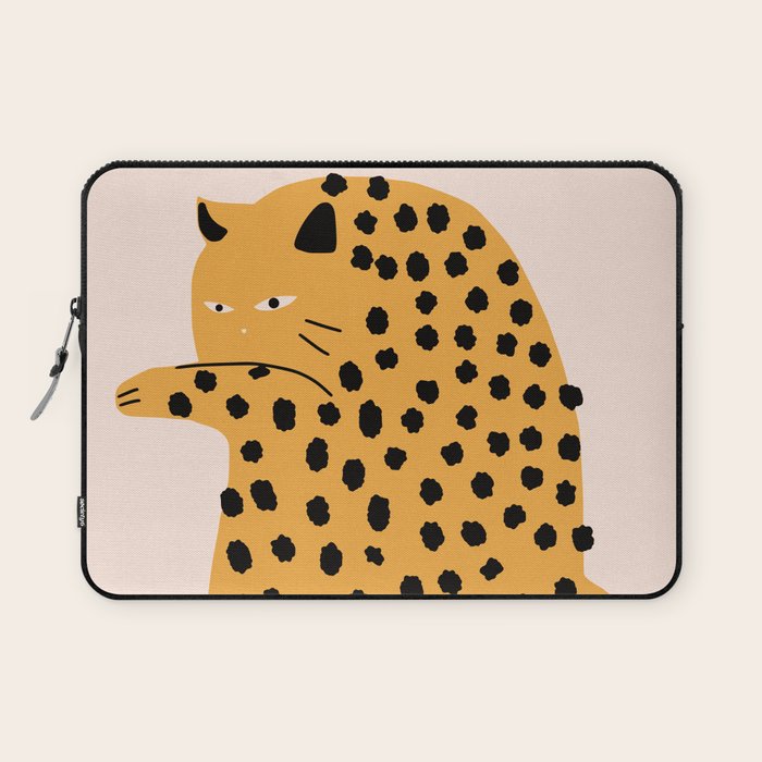 Self grooming cat Laptop Sleeve Gallery Image 1