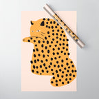 Self grooming cat Wrapping Paper Gallery Image 1