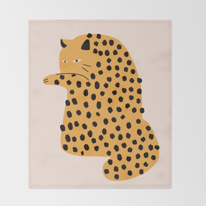 Self grooming cat Throw Blanket Gallery Image 2
