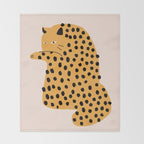 Self grooming cat Throw Blanket Gallery Image 2