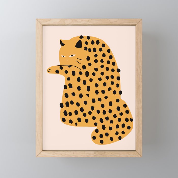 Self Grooming Cat Mini Art Print