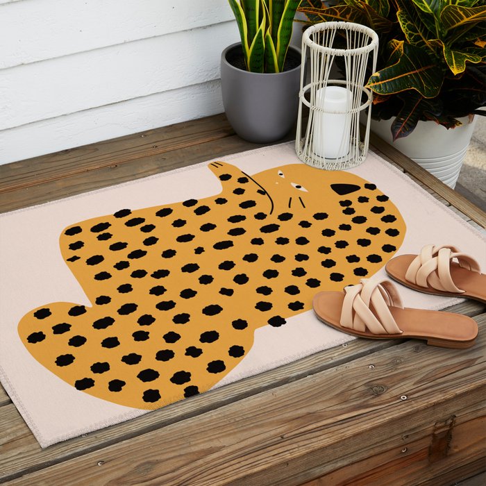 Self grooming cat Outdoor Rug Gallery Image 2