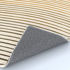 Organic Fine Lines Wavy Gradient Minimal Ink Stripe Pattern Brown Orange Yellow Rug Gallery Image 4