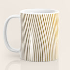 Organic Fine Lines Wavy Gradient Minimal Ink Stripe Pattern Brown Orange Yellow Coffee Mug Gallery Image 3