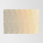 Organic Fine Lines Wavy Gradient Minimal Ink Stripe Pattern Brown Orange Yellow Rug Gallery Image 2