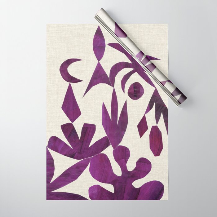 Purple Tropic Wrapping Paper Gallery Image 1