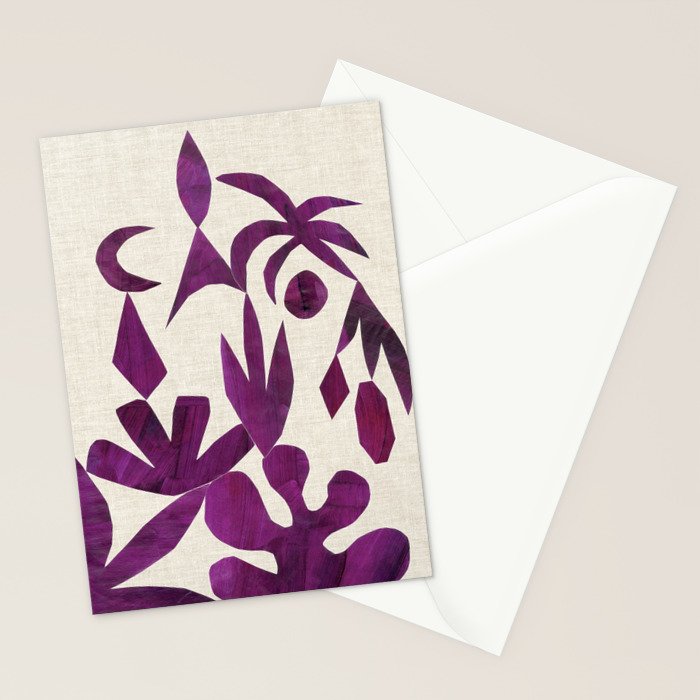 Purple Tropic Stationery Card Gallery Image 2