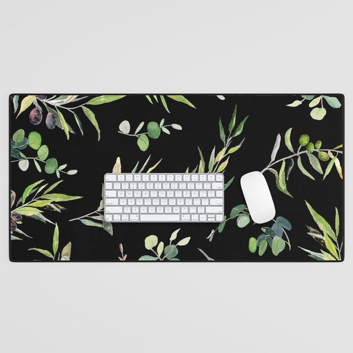 Eucalyptus and Olive Pattern  Desk Mat Gallery Image 1