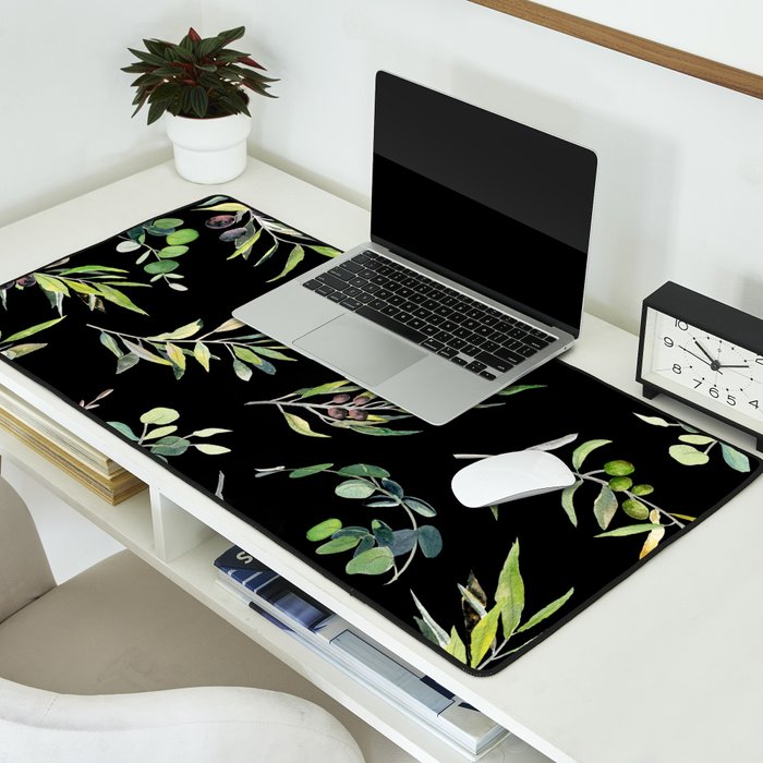 Eucalyptus and Olive Pattern  Desk Mat Gallery Image 2