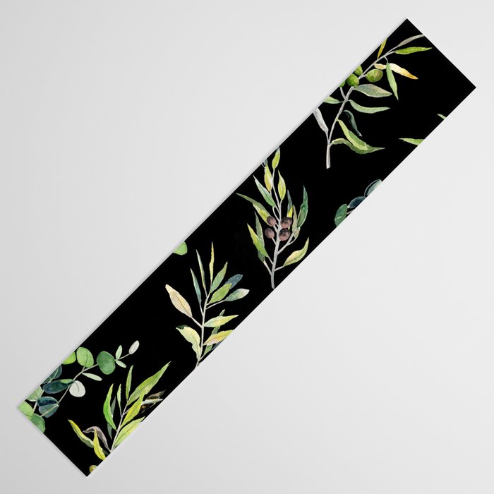 Eucalyptus and Olive Pattern  Table Runner Gallery Image 3