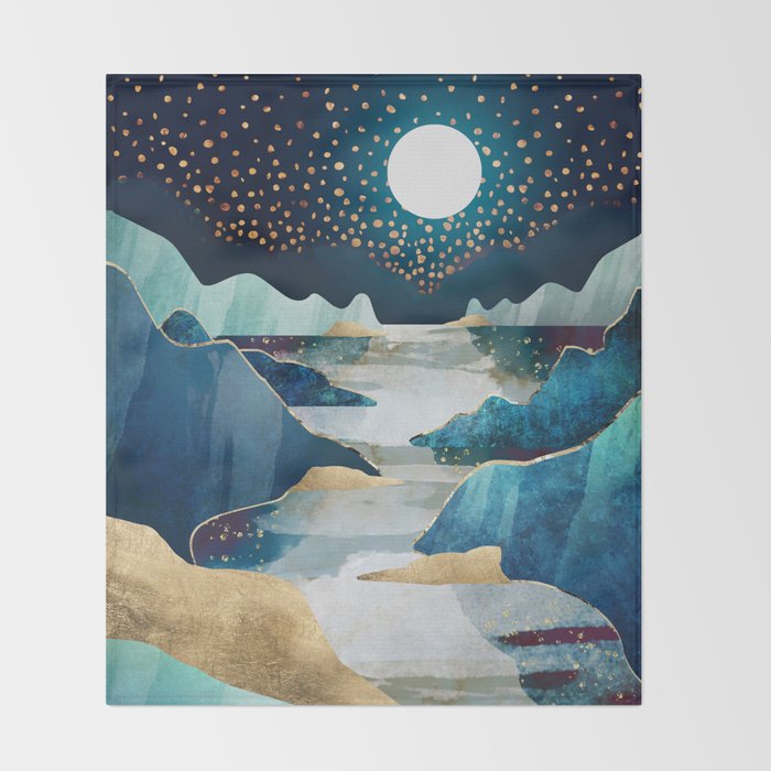 Moon Glow Throw Blanket Gallery Image 2