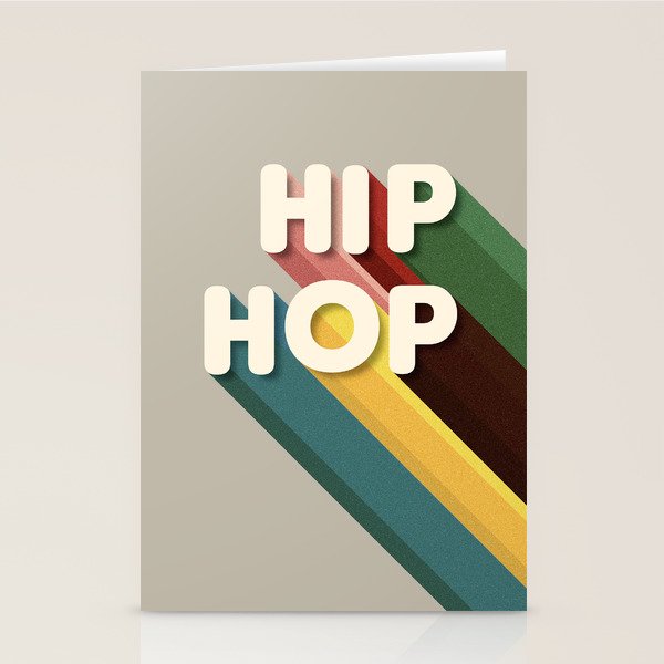 HIP HOP - retro typography Stationery Card Gallery Image 2