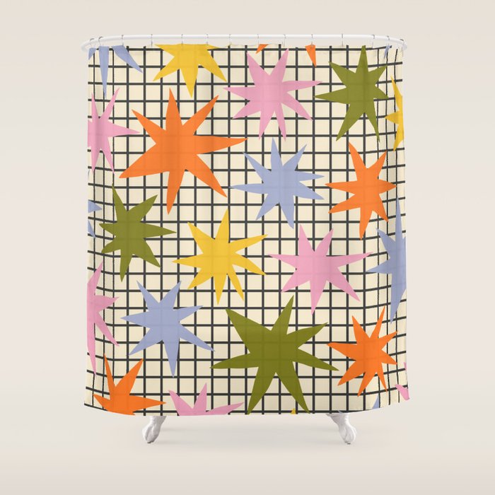 Playful Stars #1 Shower Curtain Gallery Image 1