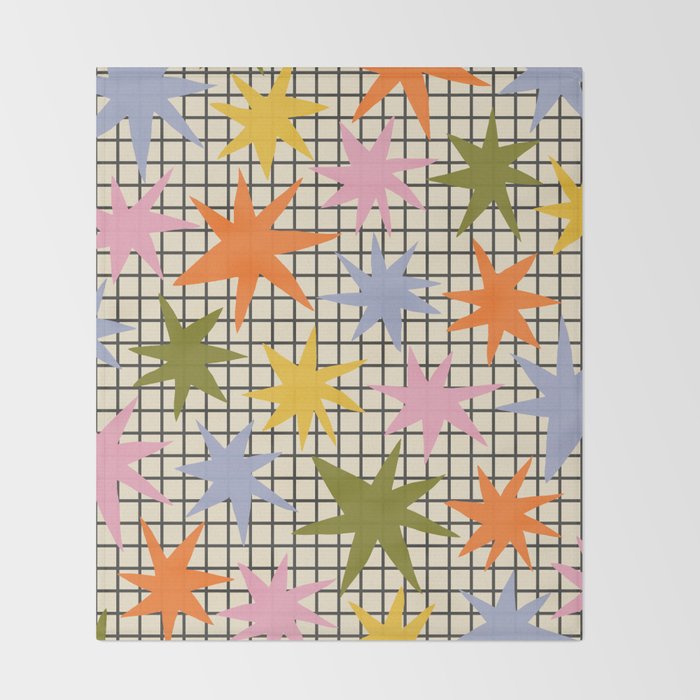 Playful Stars #1 Throw Blanket Gallery Image 2