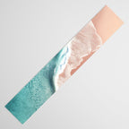 Pastel Coastline - Aerial View of Turquoise Sea and Blush Sand Table Runner Gallery Image 3