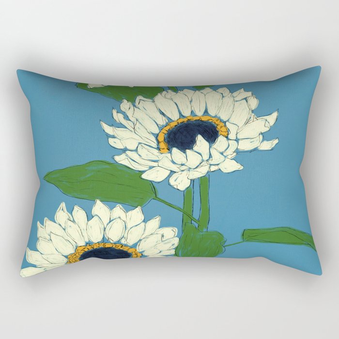 Sunflower Blue Sami Rectangular Pillow Gallery Image 1