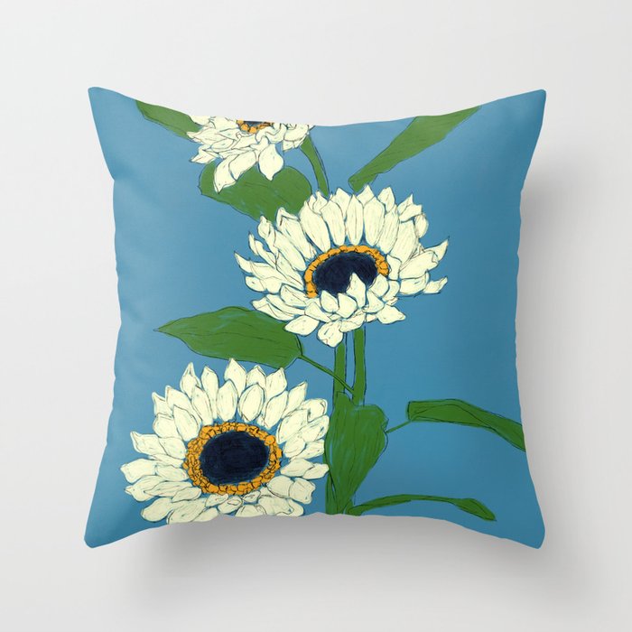 Sunflower Blue Sami Throw Pillow Gallery Image 6