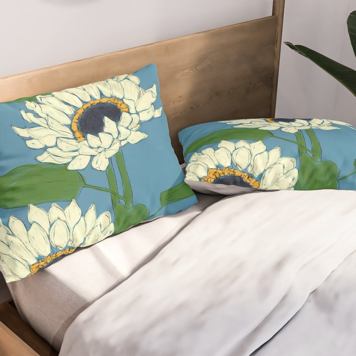 Sunflower Blue Sami Pillow Sham Gallery Image 2