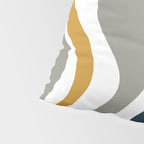 Liquid Swirl Abstract Pattern in Mustard, Navy, Gray, and White Pillow Sham Gallery Image 4