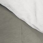 Liquid Swirl Abstract Pattern in Mustard, Navy, Gray, and White Comforter Gallery Image 4