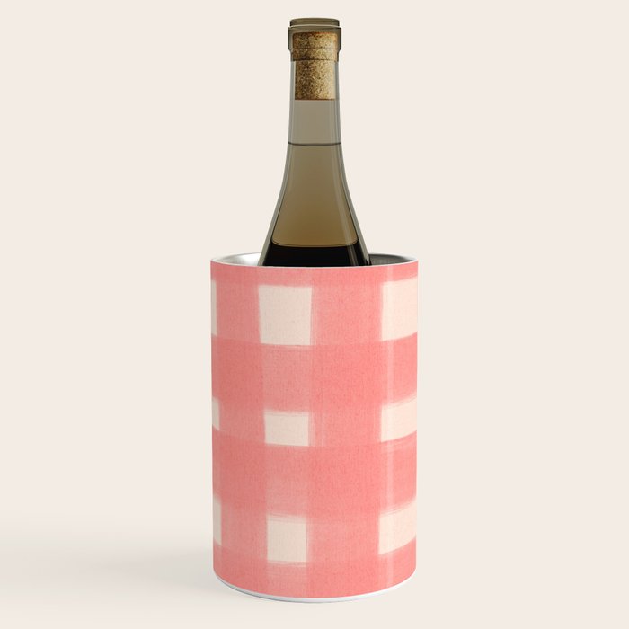 checks checks-pink rose Wine Chiller Gallery Image 2