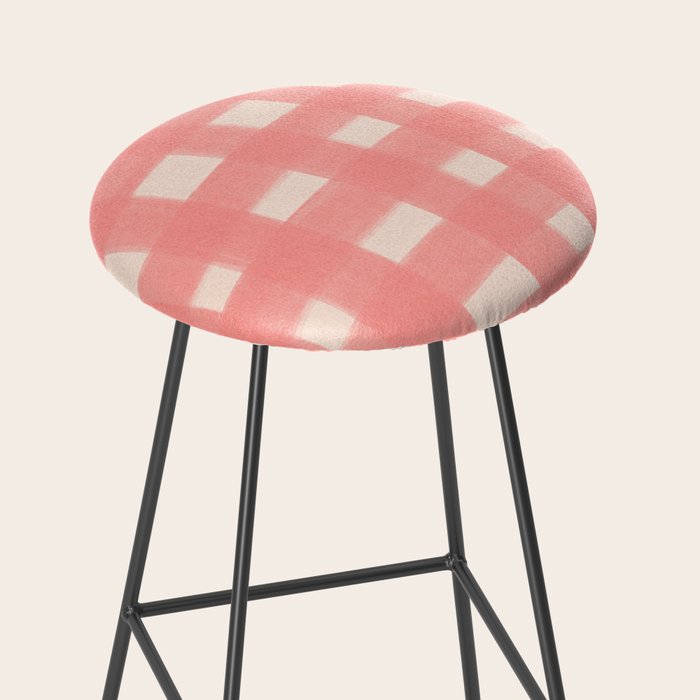 checks checks-pink rose Stool Gallery Image 2
