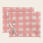 checks checks-pink rose Placemat Gallery Image 1