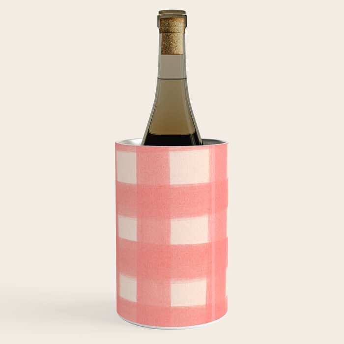 checks checks-pink rose Wine Chiller Gallery Image 3