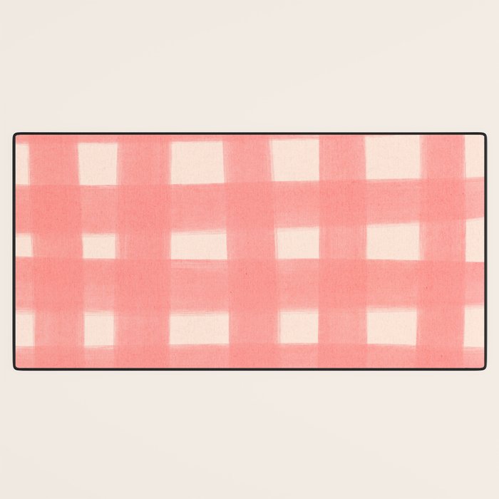 checks checks-pink rose Desk Mat Gallery Image 3