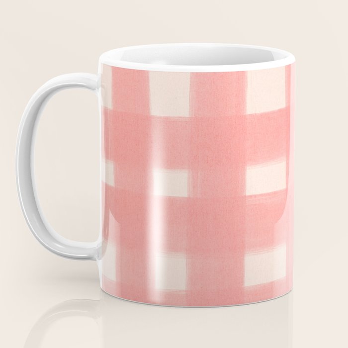checks checks-pink rose Coffee Mug Gallery Image 3