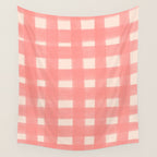 checks checks-pink rose Wall Tapestry Gallery Image 4