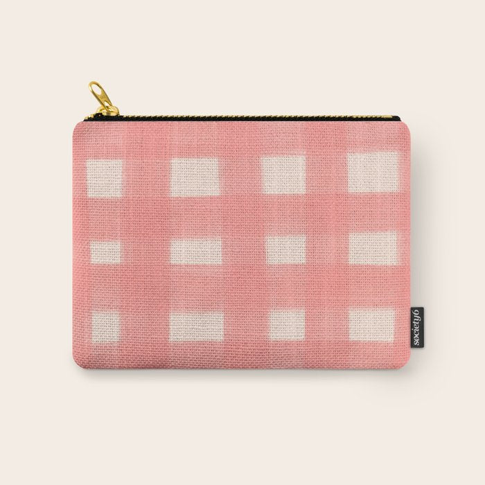 checks checks-pink rose Carry All Pouch Gallery Image 1