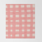 checks checks-pink rose Throw Blanket Gallery Image 2