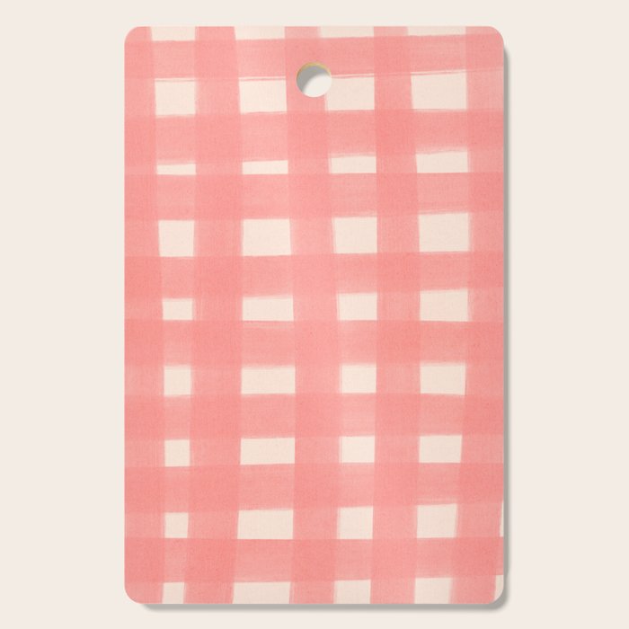 checks checks-pink rose Cutting Board Gallery Image 1
