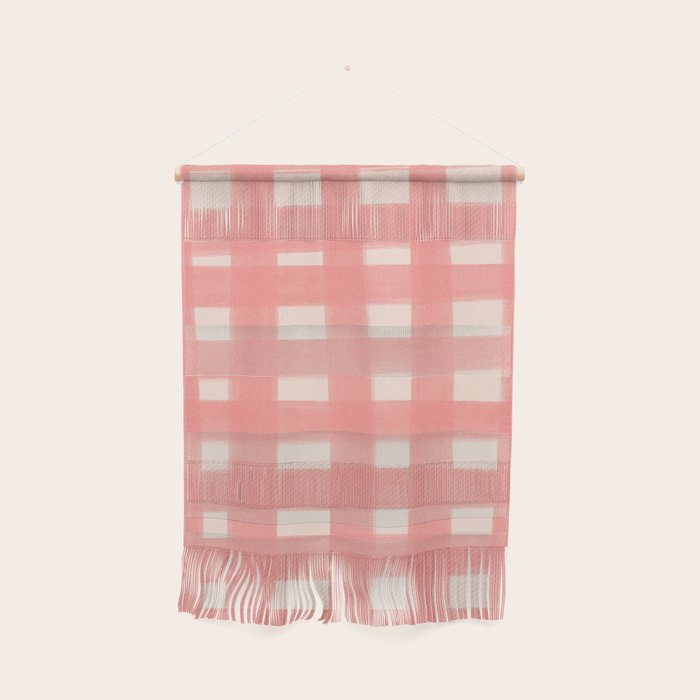 checks checks-pink rose Wall Hanging Gallery Image 1