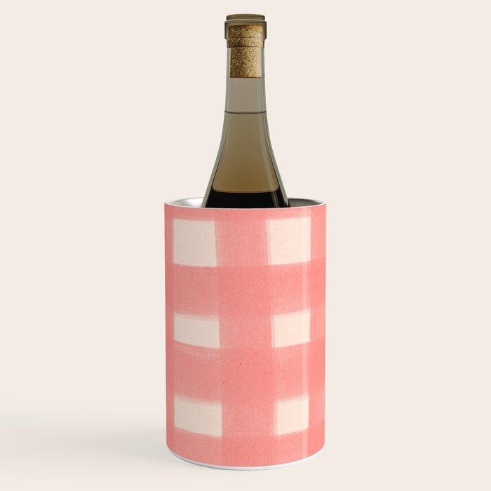 checks checks-pink rose Wine Chiller Gallery Image 1