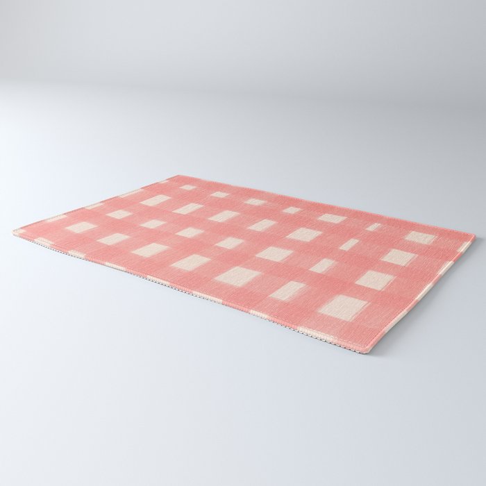 checks checks-pink rose Rug Gallery Image 3