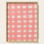 checks checks-pink rose Serving Tray Gallery Image 1