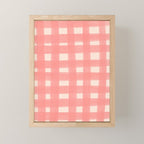 checks checks-pink rose Mini Art Print Gallery Image 1