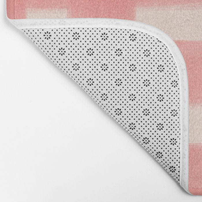 checks checks-pink rose Bath Mat Gallery Image 2