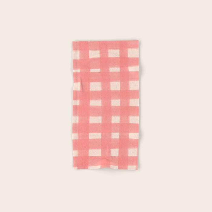 checks checks-pink rose Bath Towel Gallery Image 1
